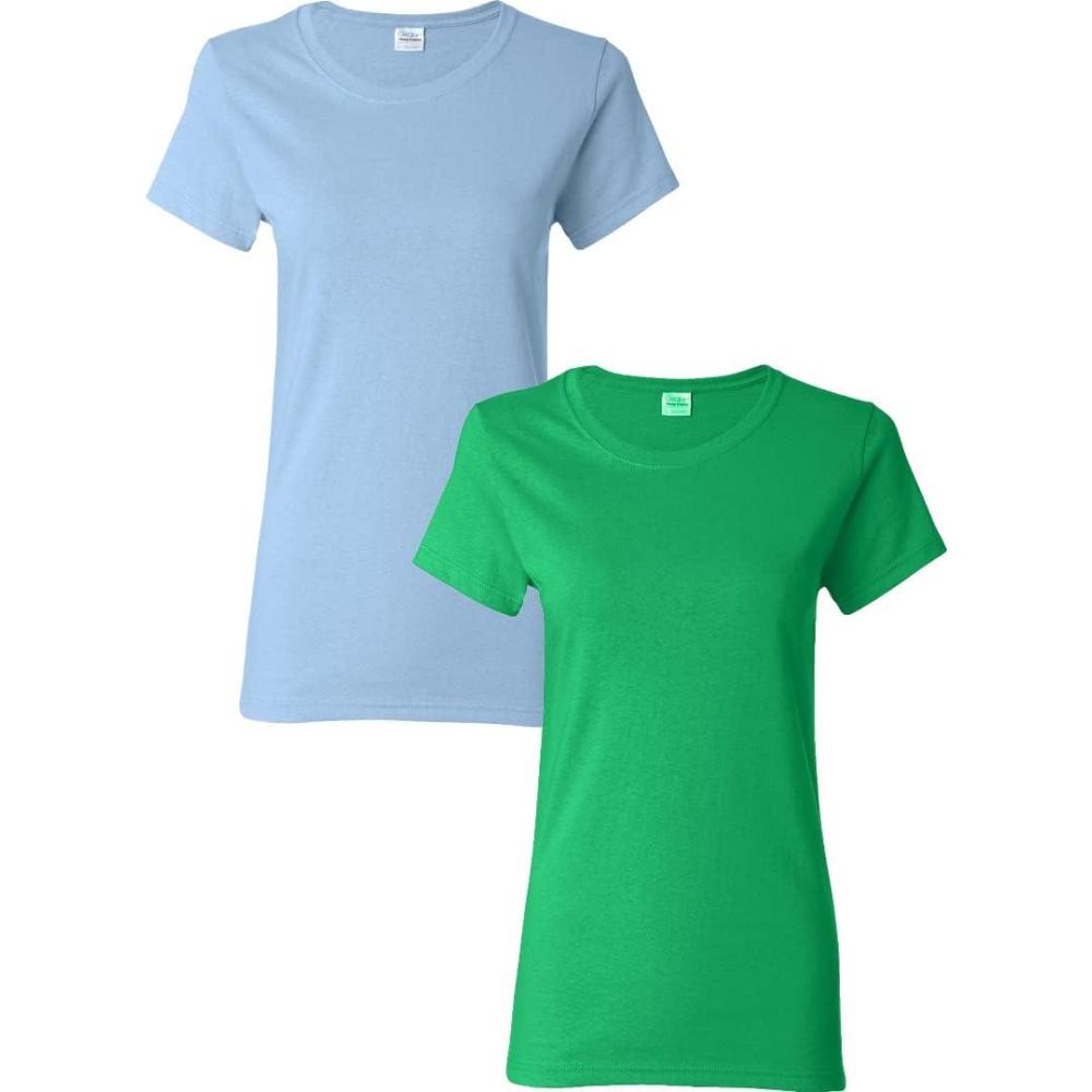 imageGildan Hammer Adult TShirt 2Pack Style GH000Lightblueirishgreen