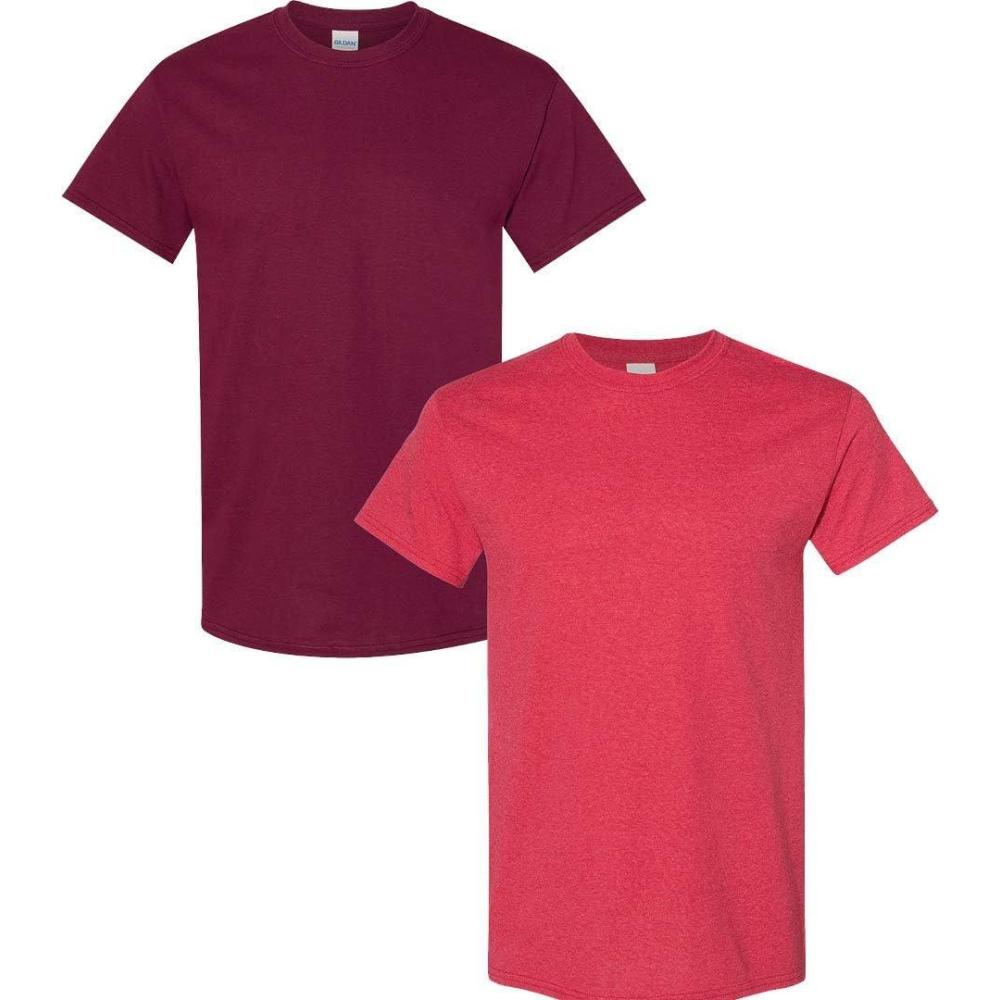 imageGildan Hammer Adult TShirt 2Pack Style GH000Maroonheather Red