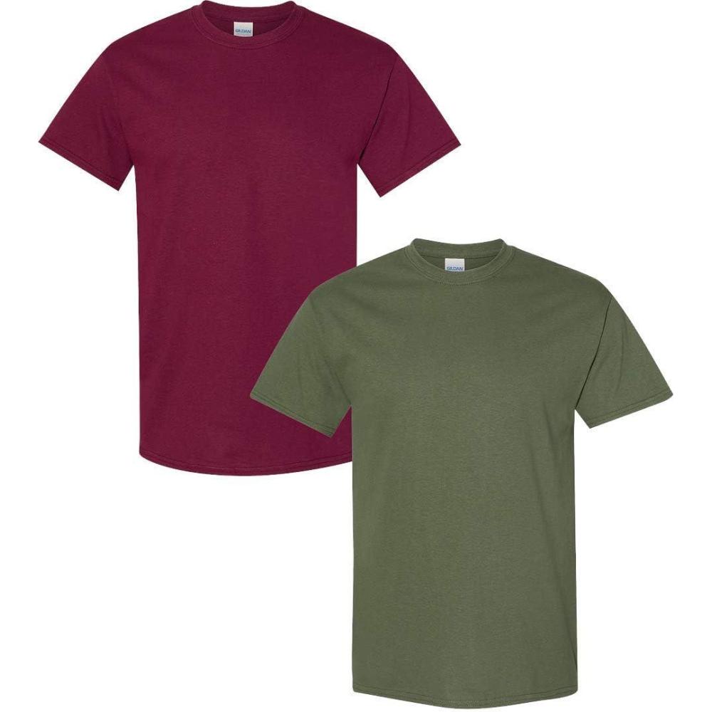 imageGildan Hammer Adult TShirt 2Pack Style GH000Maroonmilitary