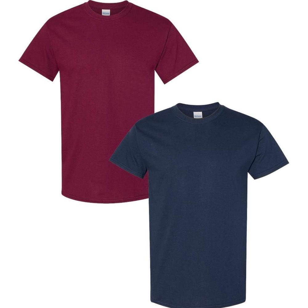 imageGildan Hammer Adult TShirt 2Pack Style GH000Maroonnavy