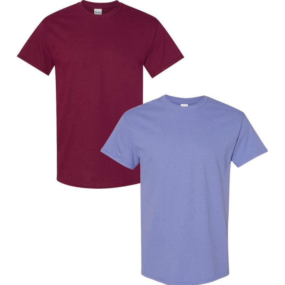 imageGildan Hammer Adult TShirt 2Pack Style GH000Maroonviolet