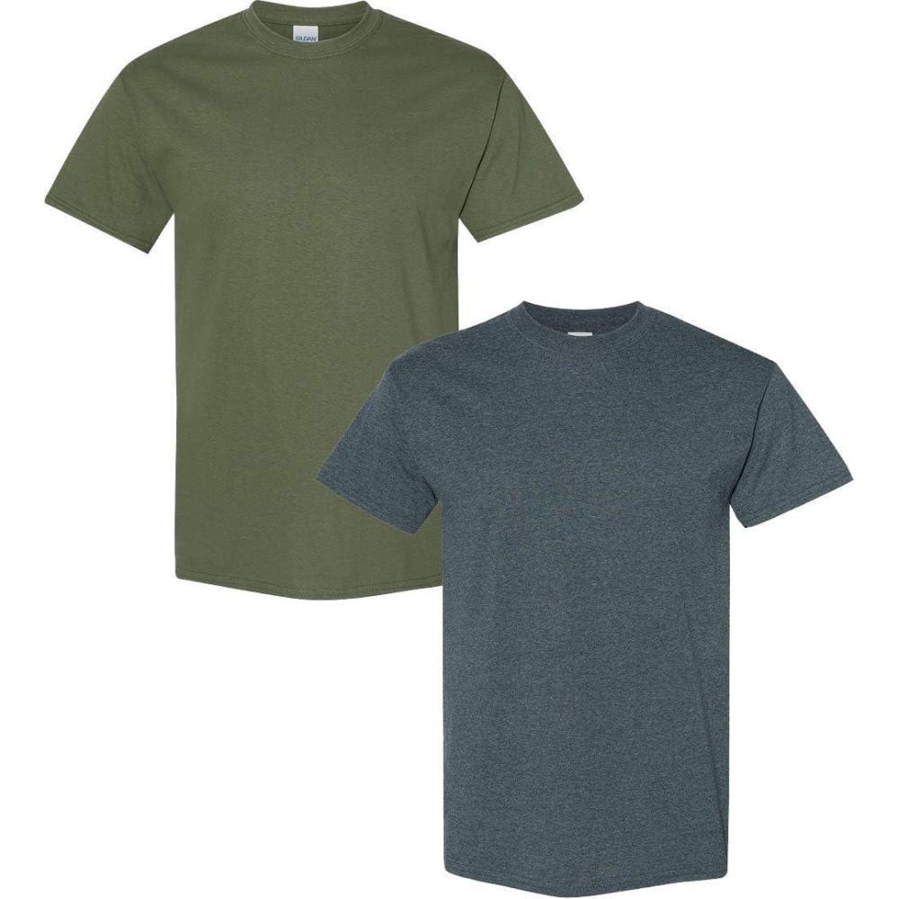 imageGildan Hammer Adult TShirt 2Pack Style GH000Military Green  Dark Heather