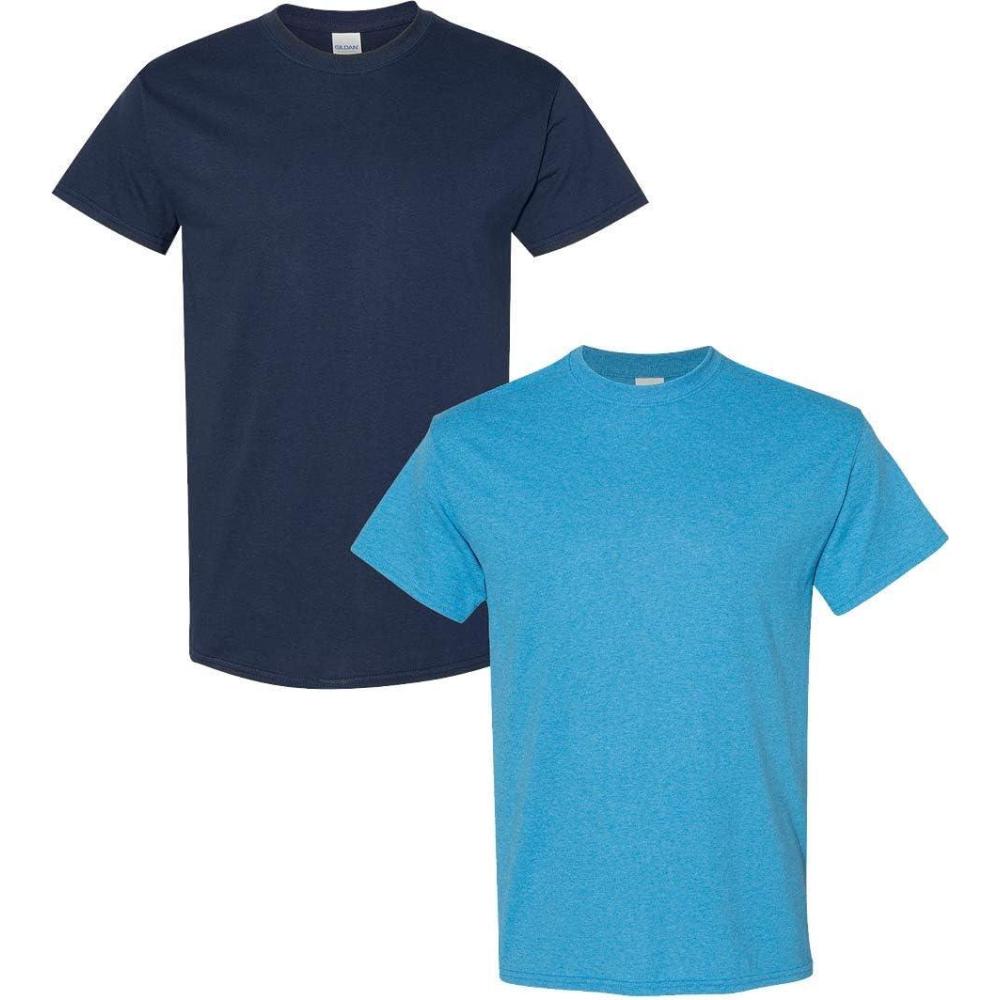 imageGildan Hammer Adult TShirt 2Pack Style GH000Navyheather Sapphire