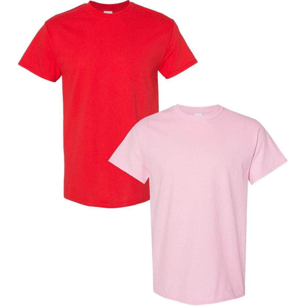 imageGildan Hammer Adult TShirt 2Pack Style GH000Redlight Pink