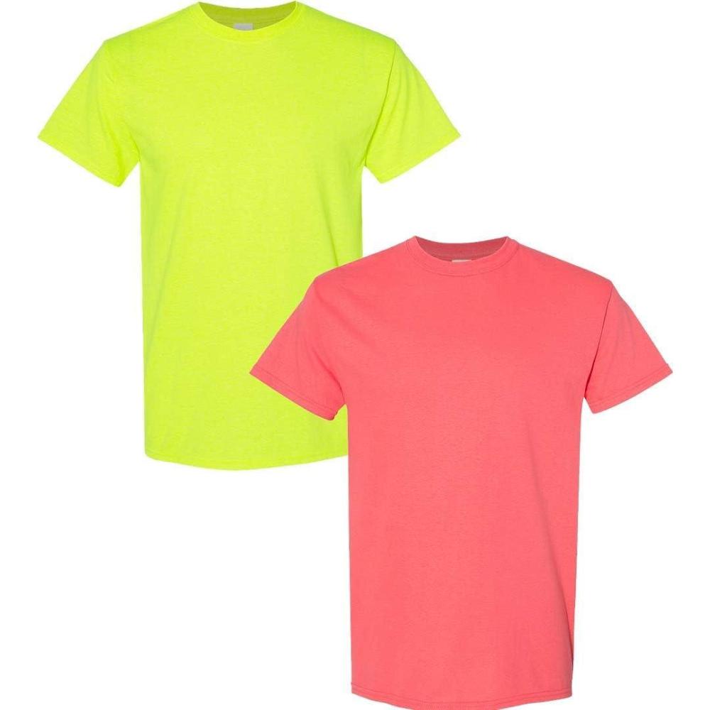 imageGildan Hammer Adult TShirt 2Pack Style GH000Safety Greencoral