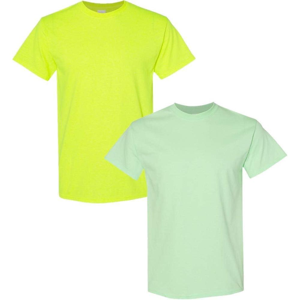 imageGildan Hammer Adult TShirt 2Pack Style GH000Safety Greenmint