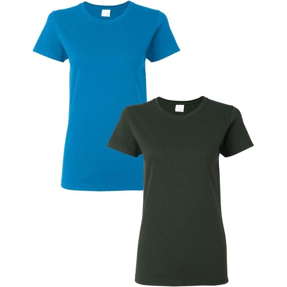 imageGildan Hammer Adult TShirt 2Pack Style GH000SapphireForest Green