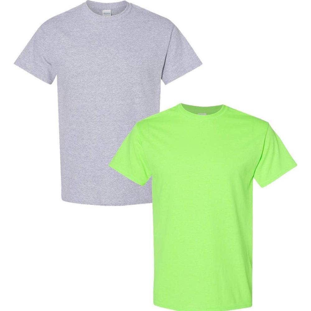imageGildan Hammer Adult TShirt 2Pack Style GH000Sport Grey  Neon Green