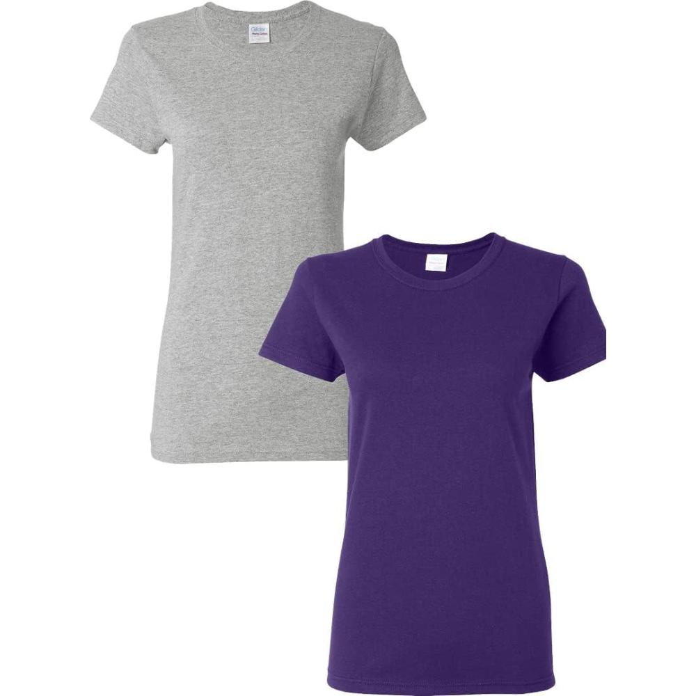 imageGildan Hammer Adult TShirt 2Pack Style GH000Sportgreypurple