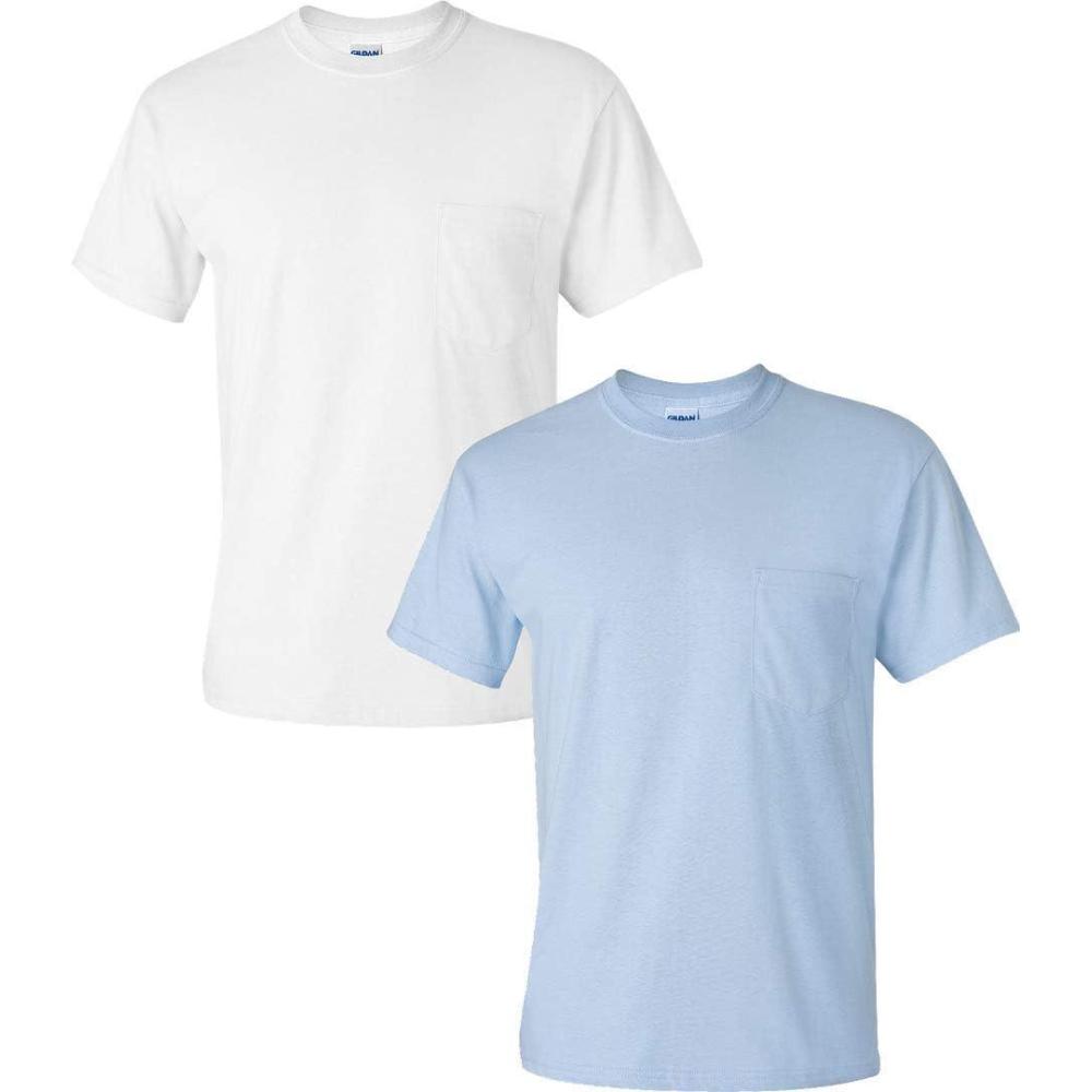 imageGildan Hammer Adult TShirt 2Pack Style GH000WhiteLightblue