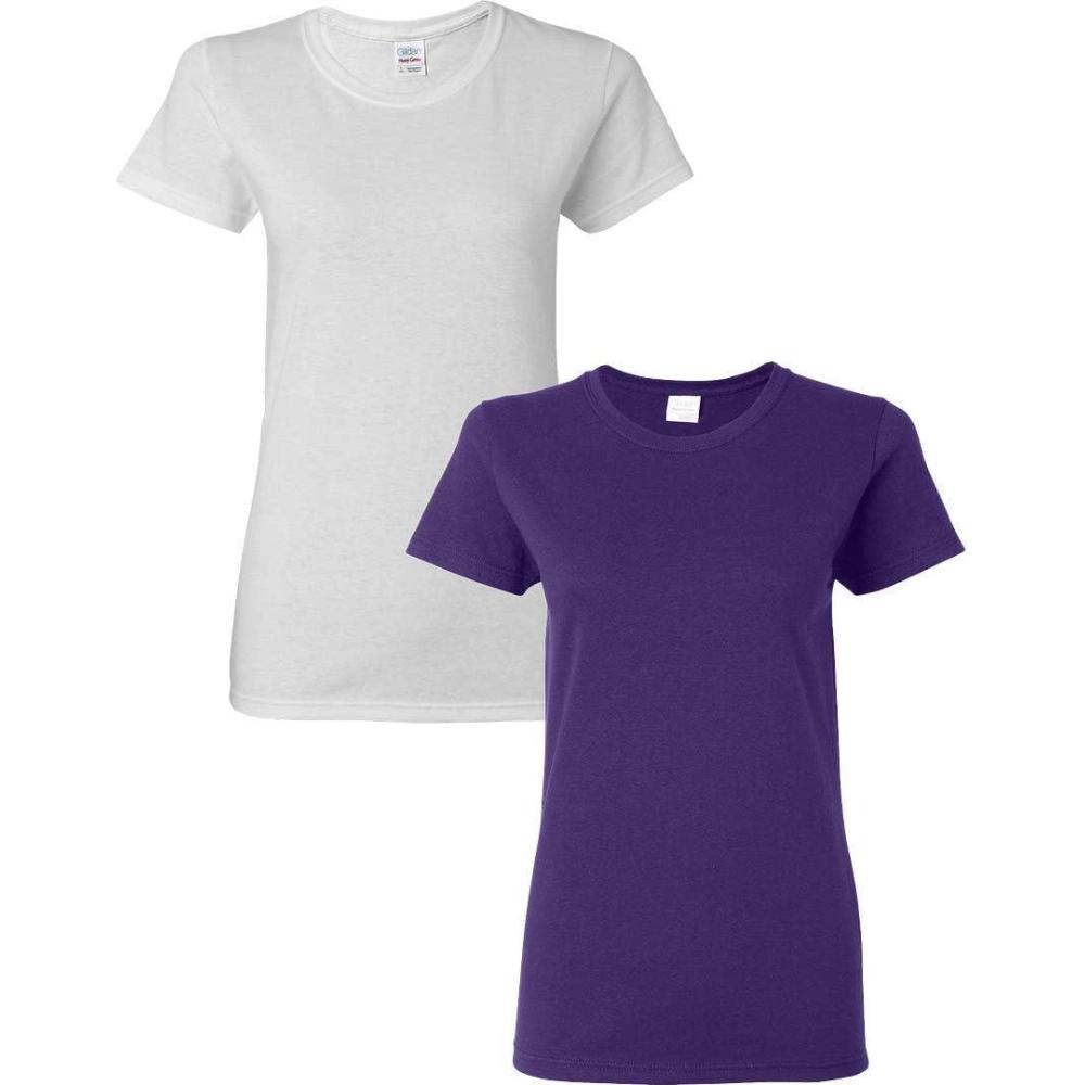 imageGildan Hammer Adult TShirt 2Pack Style GH000WhitePurple