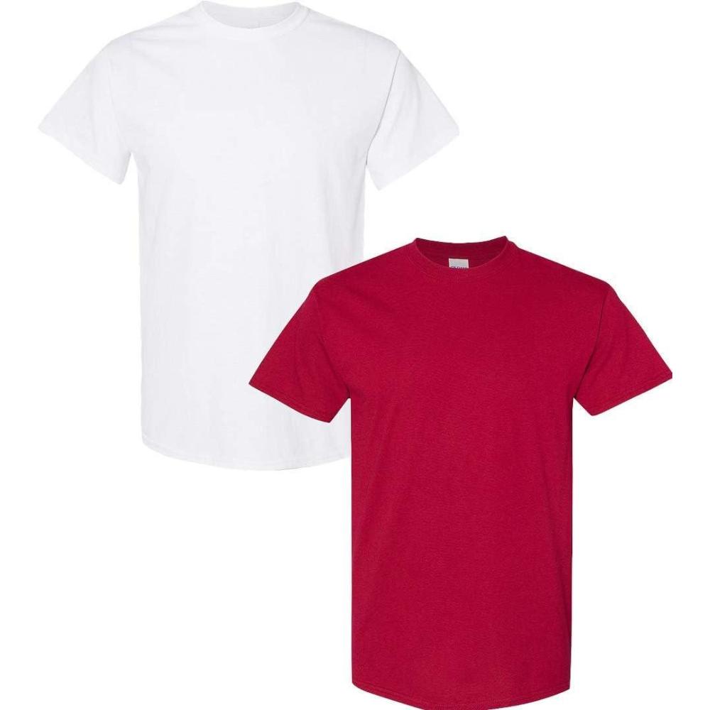 imageGildan Hammer Adult TShirt 2Pack Style GH000Whitecardinal