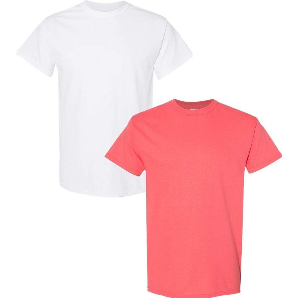 imageGildan Hammer Adult TShirt 2Pack Style GH000Whitecoral