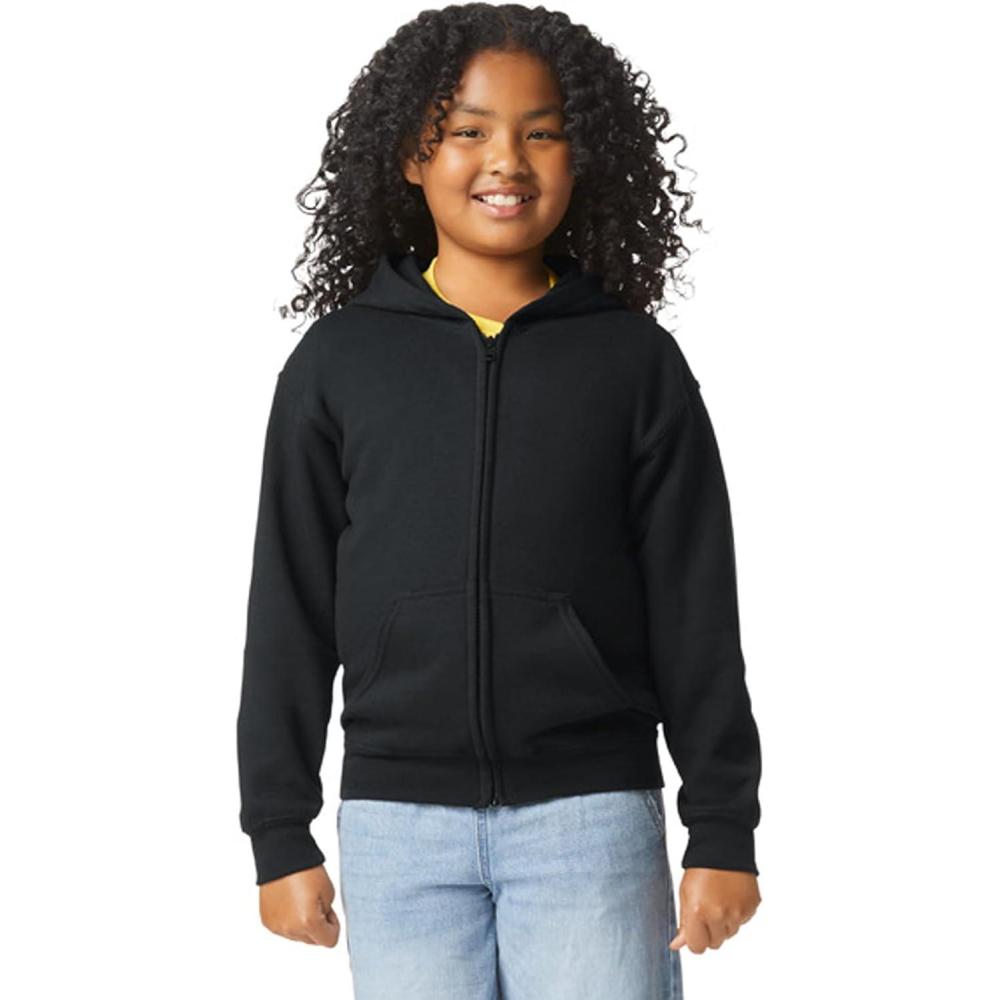 imageGildan Kids Full Zip Hoodie Sweatshirt Style G18600BBlack