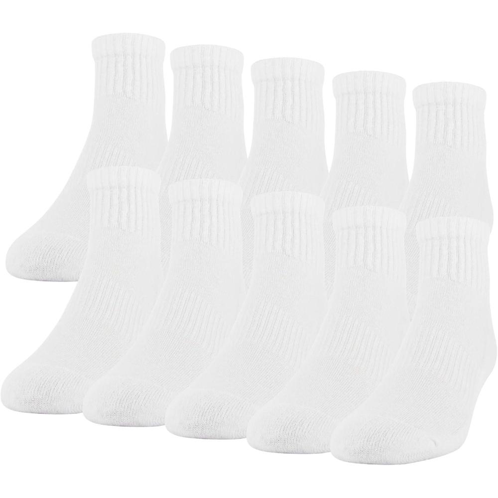 imageGildan Mens Active Cotton Ankle Socks 10PairsWhite