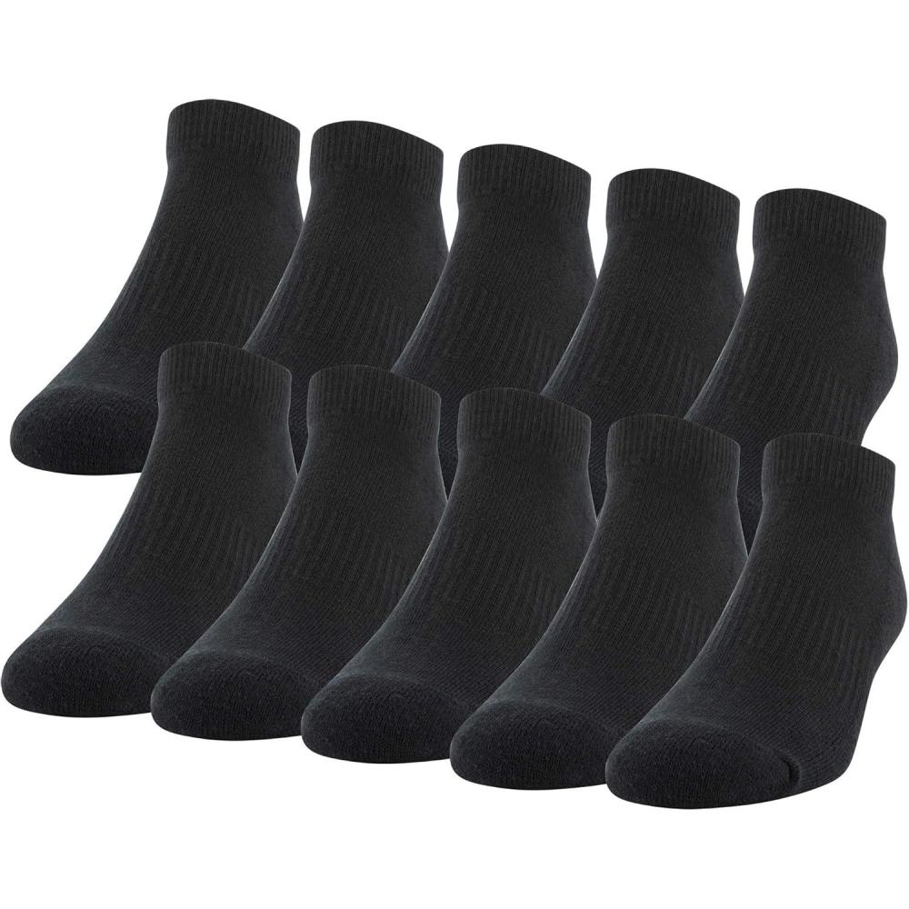 imageGildan Mens Active Cotton Low Cut Socks 10PairsBlack