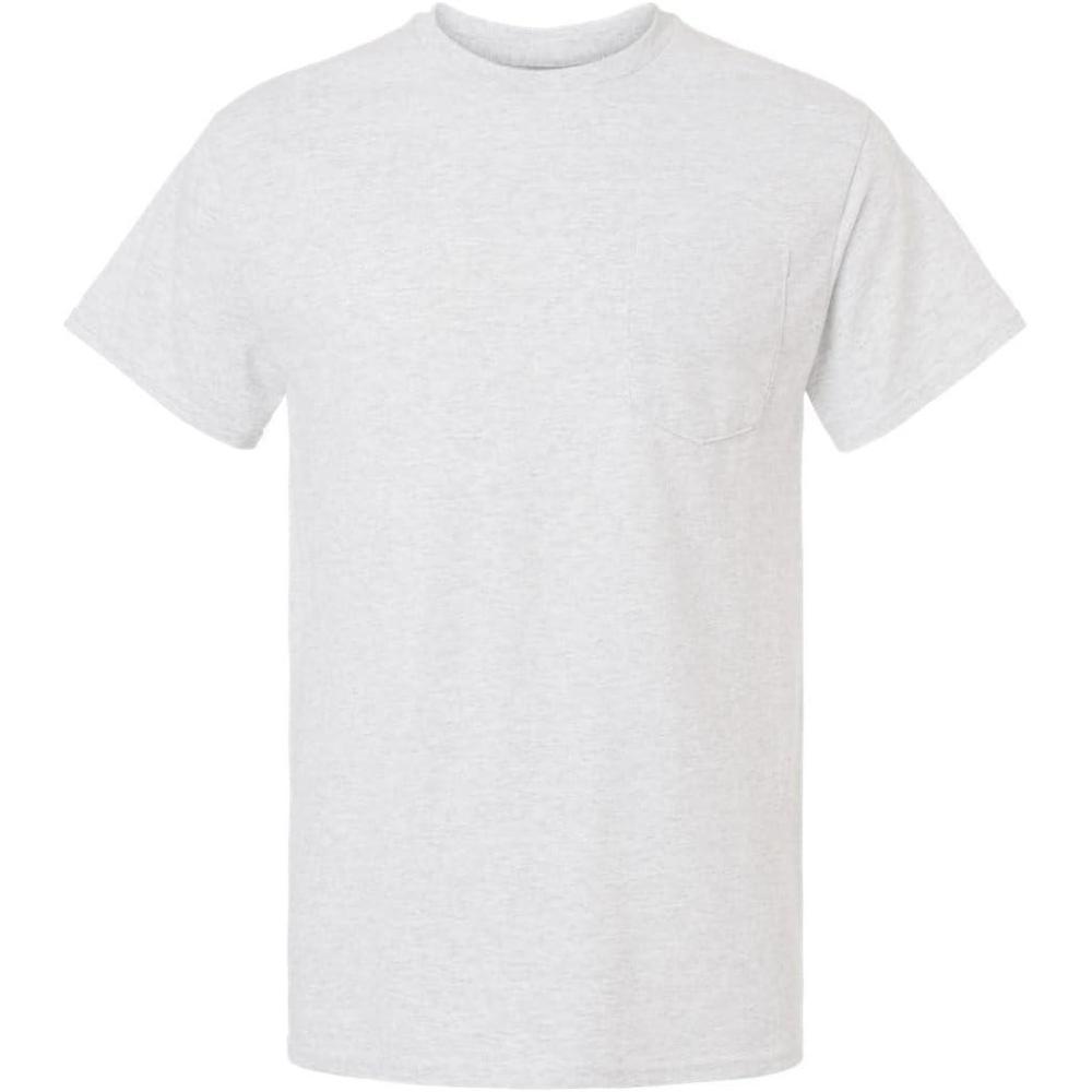 imageGildan Mens DryBlend Workwear TShirts with Pocket 2PackAsh