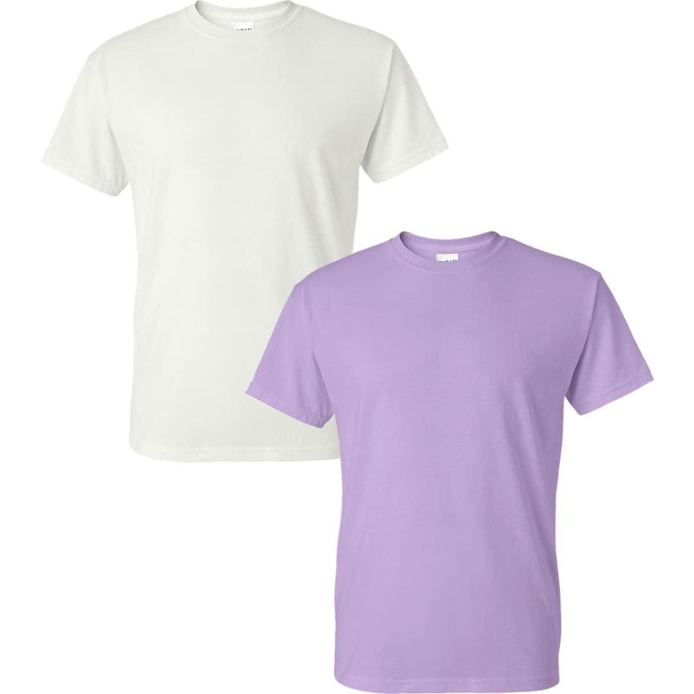 imageGildan Mens DryBlend Workwear TShirts with Pocket 2PackWhiteorchid
