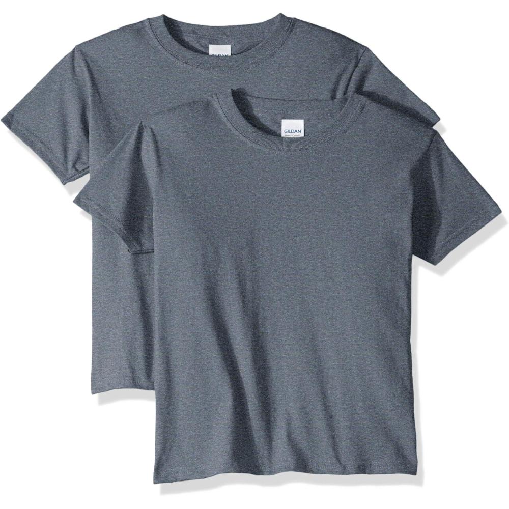 imageGildan UnisexChild Gildan Youth Heavy Cotton TShirt Style G5000b 2PackDark Heather