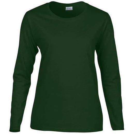 imageGildan Womens Heavy Cotton Long Sleeve TShirt 2PackForest Green