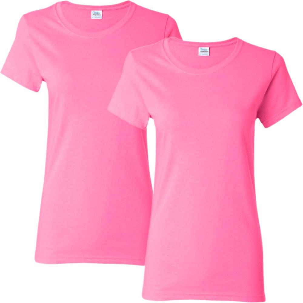 imageGildan Womens Heavy Cotton TShirt Style G5000L 2PackAzalea