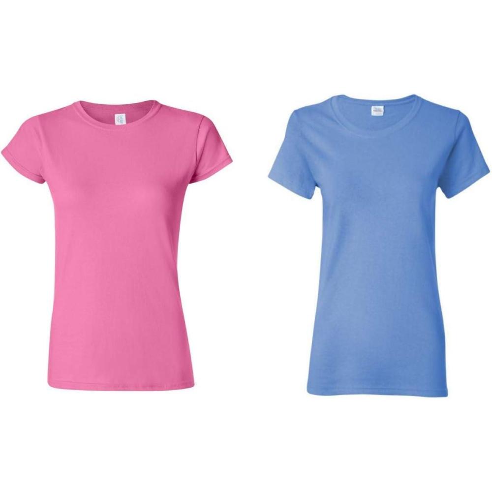 imageGildan Womens Heavy Cotton TShirt Style G5000L 2PackAzaleaCarolinablue