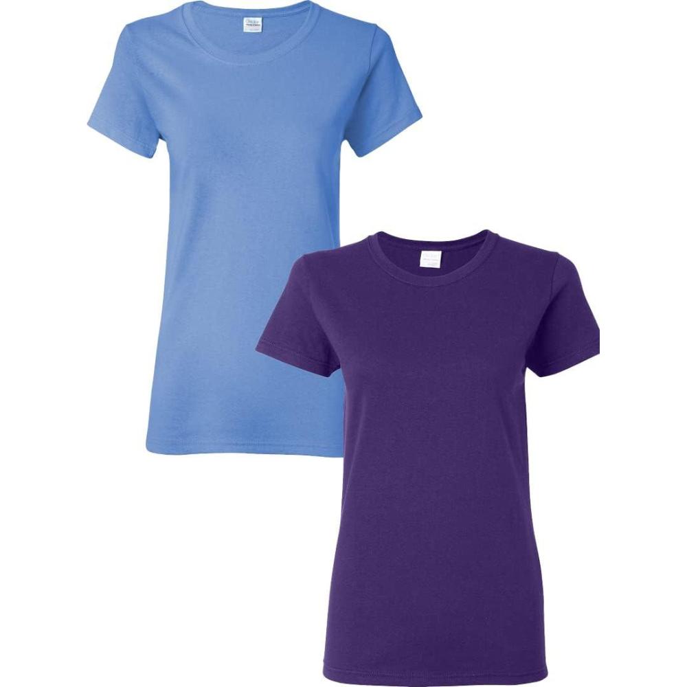 imageGildan Womens Heavy Cotton TShirt Style G5000L 2PackCarolinapurple