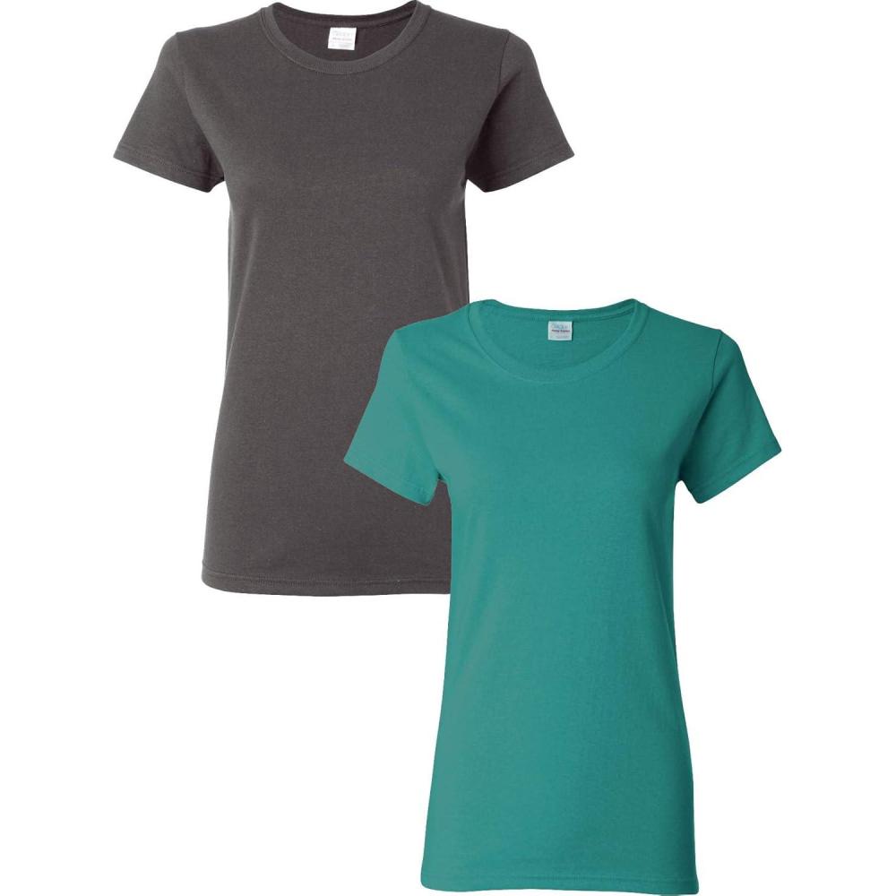 imageGildan Womens Heavy Cotton TShirt Style G5000L 2PackCharcoalTropical