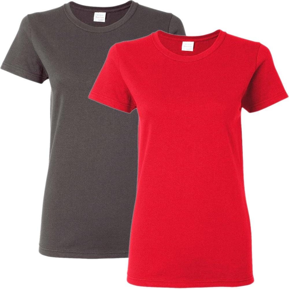 imageGildan Womens Heavy Cotton TShirt Style G5000L 2PackCharcoalred