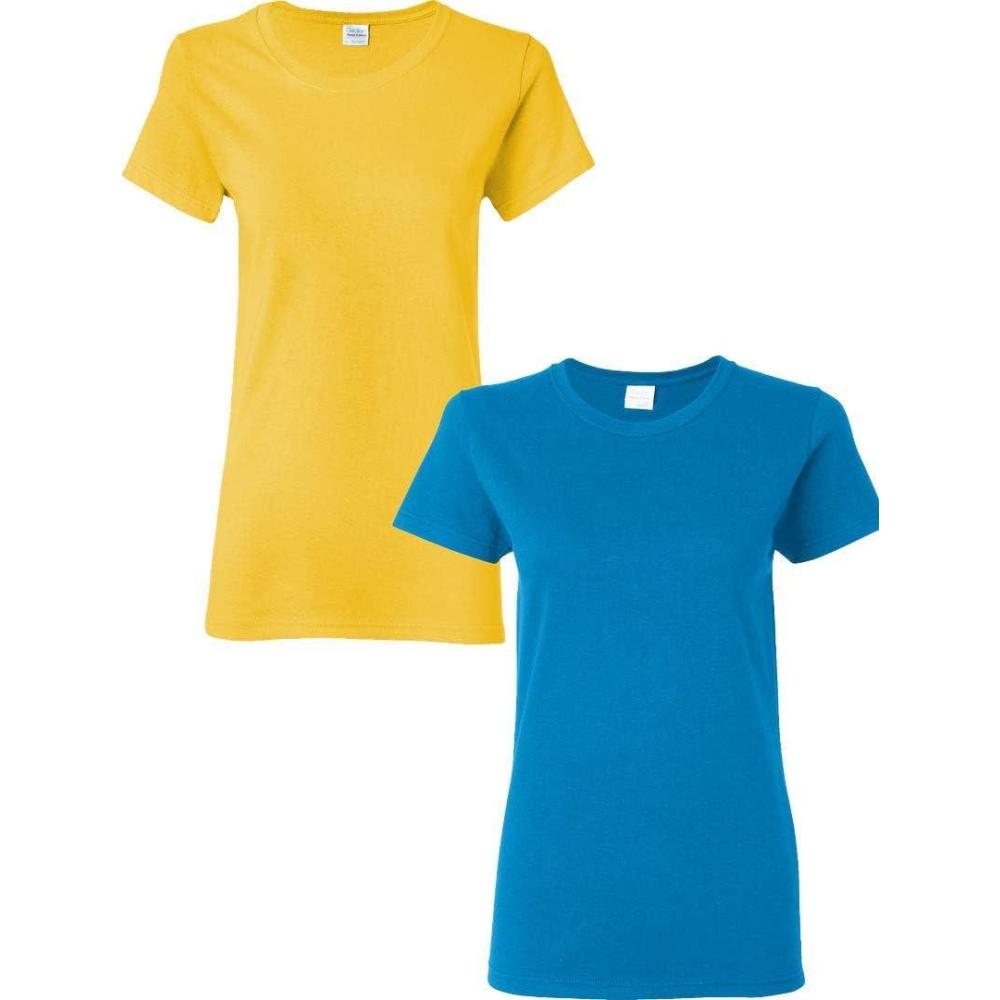 imageGildan Womens Heavy Cotton TShirt Style G5000L 2PackDaisySapphire