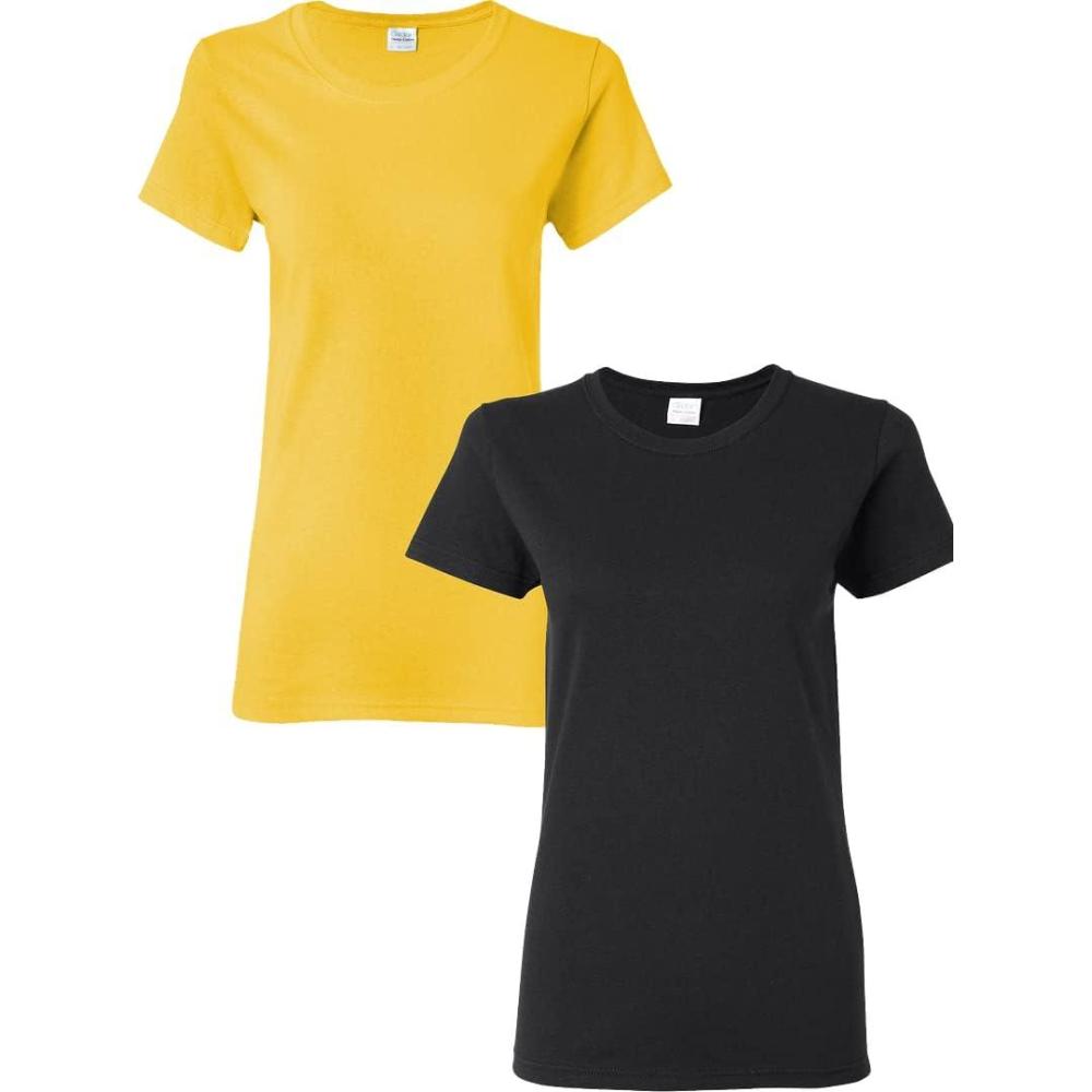imageGildan Womens Heavy Cotton TShirt Style G5000L 2PackDaisyblack