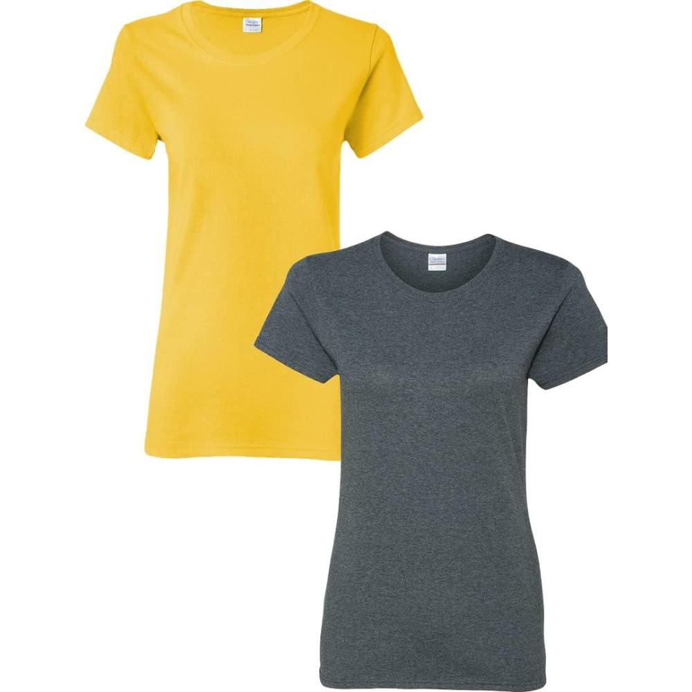 imageGildan Womens Heavy Cotton TShirt Style G5000L 2PackDaisydarkheather