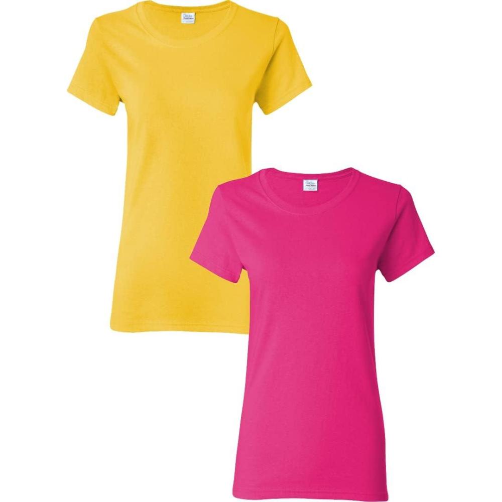 imageGildan Womens Heavy Cotton TShirt Style G5000L 2PackDaisyheliconia