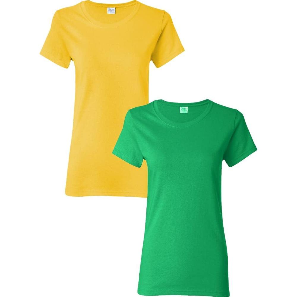 imageGildan Womens Heavy Cotton TShirt Style G5000L 2PackDaisyirishgreen