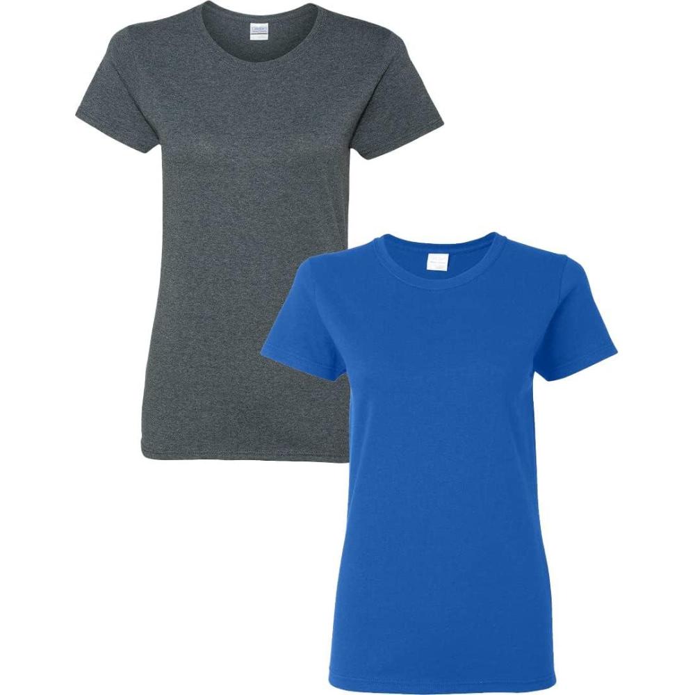 imageGildan Womens Heavy Cotton TShirt Style G5000L 2PackDarkheatherroyal