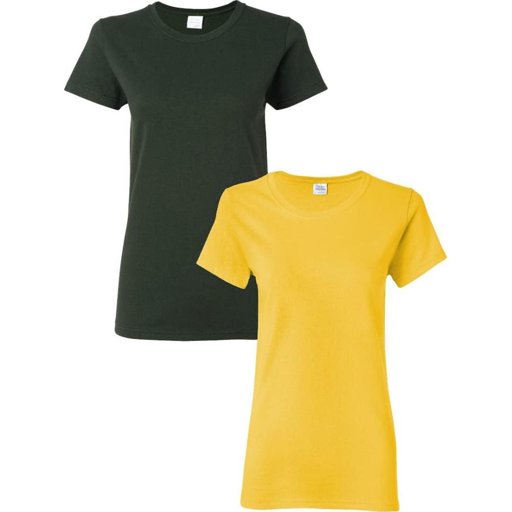 imageGildan Womens Heavy Cotton TShirt Style G5000L 2PackForestgreendaisy