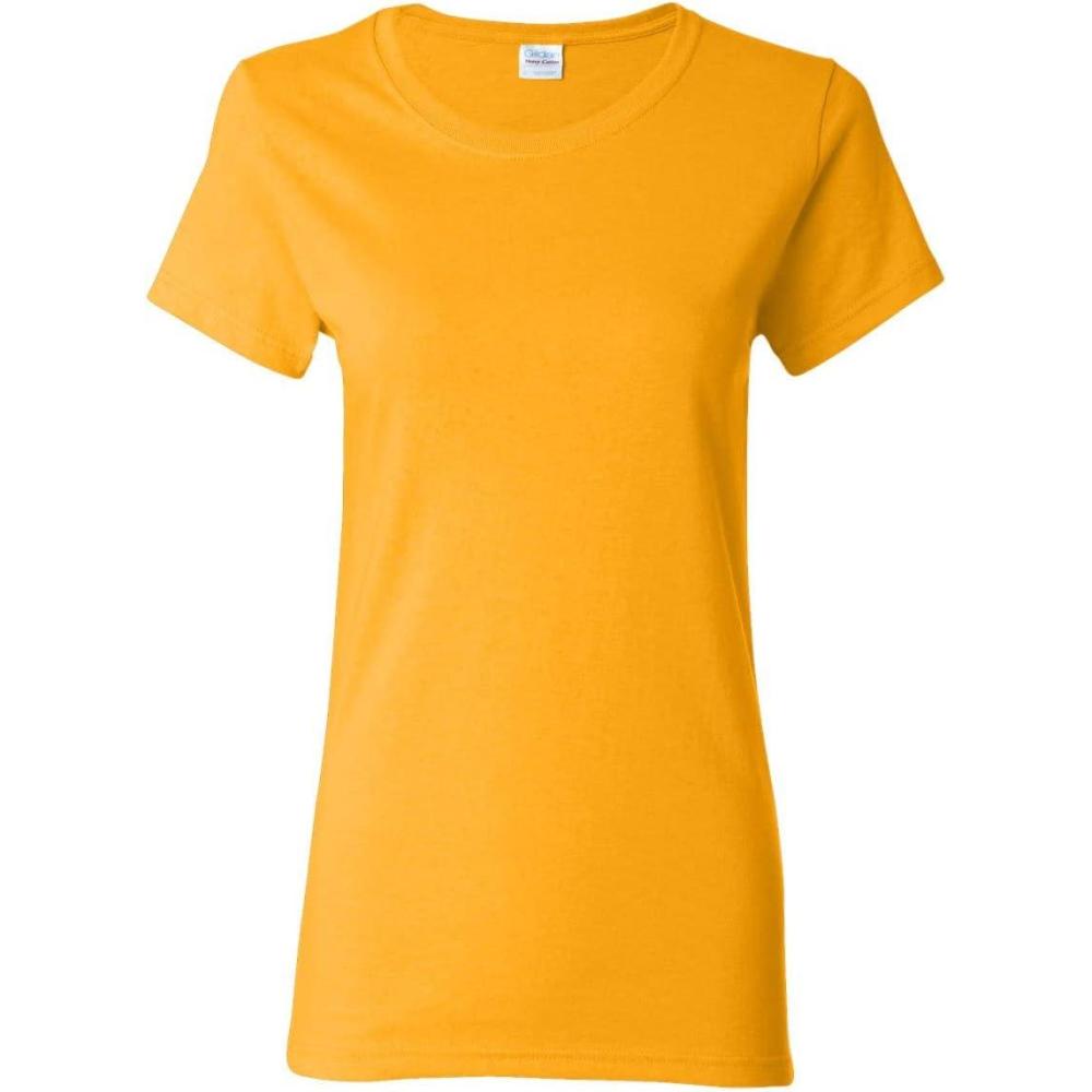 imageGildan Womens Heavy Cotton TShirt Style G5000L 2PackGoldWhite