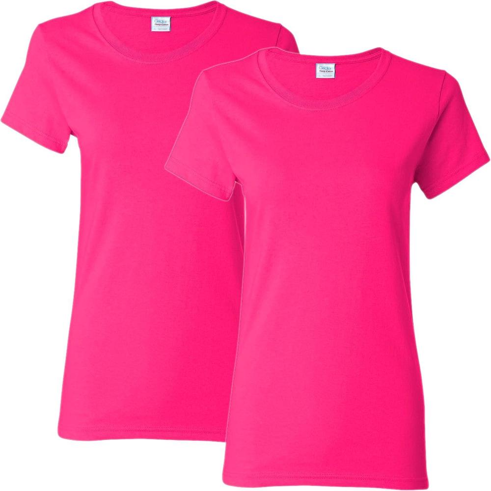 imageGildan Womens Heavy Cotton TShirt Style G5000L 2PackHeliconia