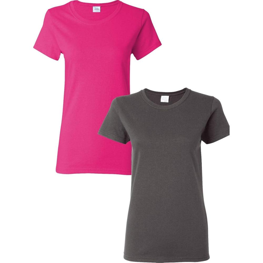 imageGildan Womens Heavy Cotton TShirt Style G5000L 2PackHeliconiaCarolina