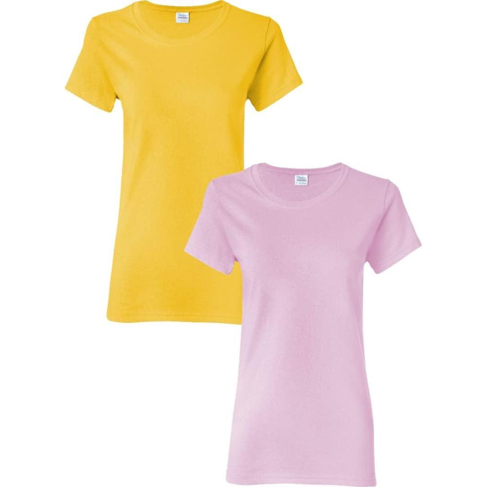 imageGildan Womens Heavy Cotton TShirt Style G5000L 2PackLightpink