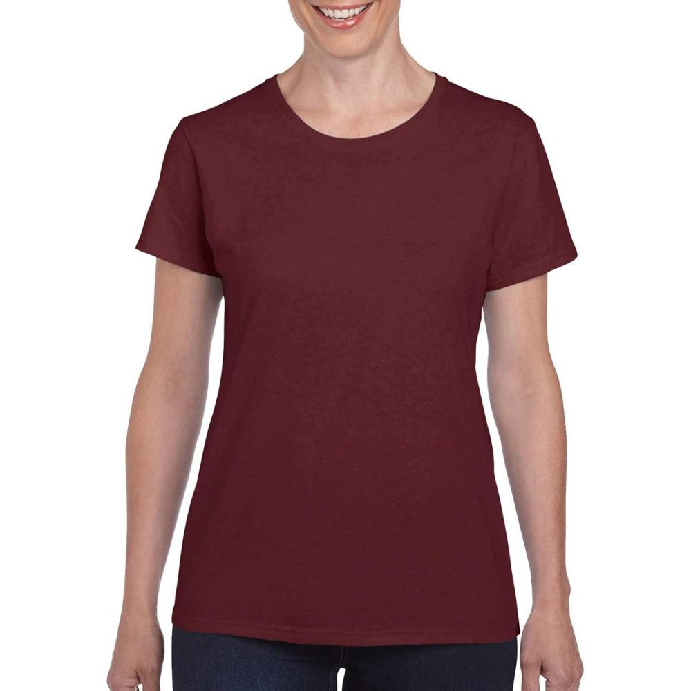 imageGildan Womens Heavy Cotton TShirt Style G5000L 2PackMaroon