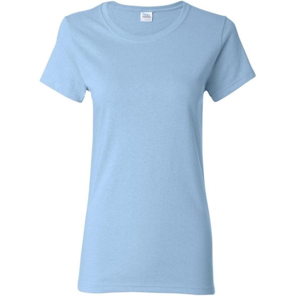 imageGildan Womens Heavy Cotton TShirt Style G5000L 2PackMedium light Blue