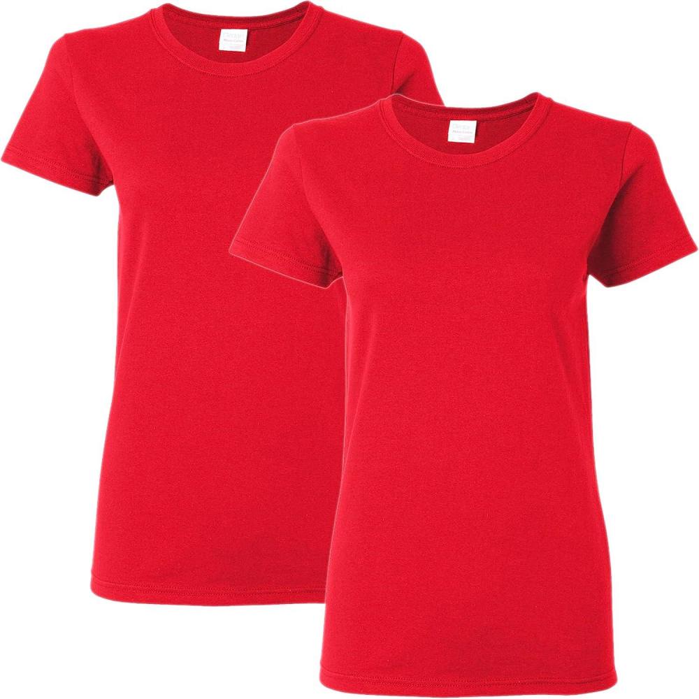 imageGildan Womens Heavy Cotton TShirt Style G5000L 2PackRed