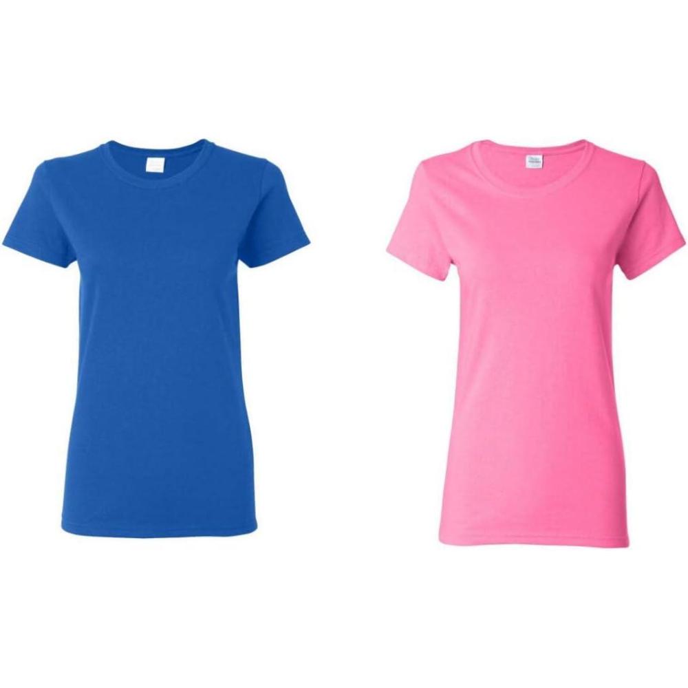 imageGildan Womens Heavy Cotton TShirt Style G5000L 2PackRoyalAzalea