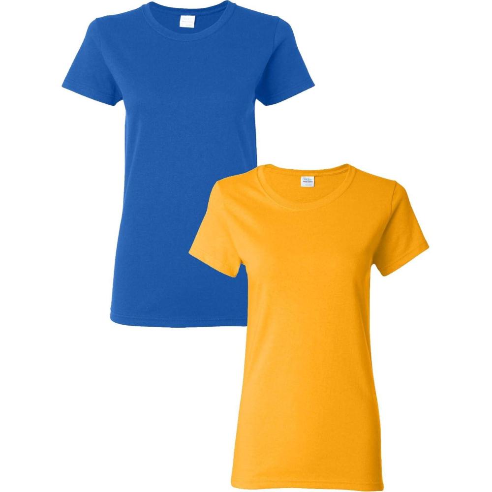 imageGildan Womens Heavy Cotton TShirt Style G5000L 2PackRoyalGold
