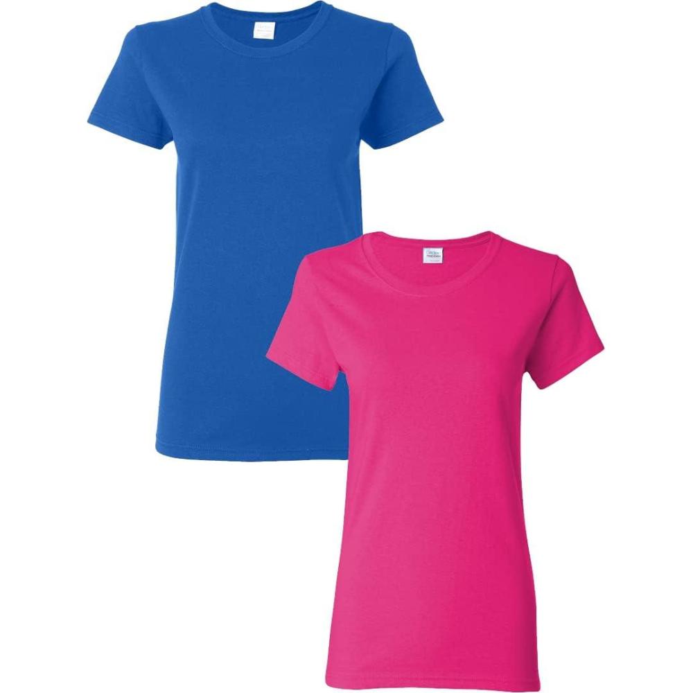 imageGildan Womens Heavy Cotton TShirt Style G5000L 2PackRoyalheliconia