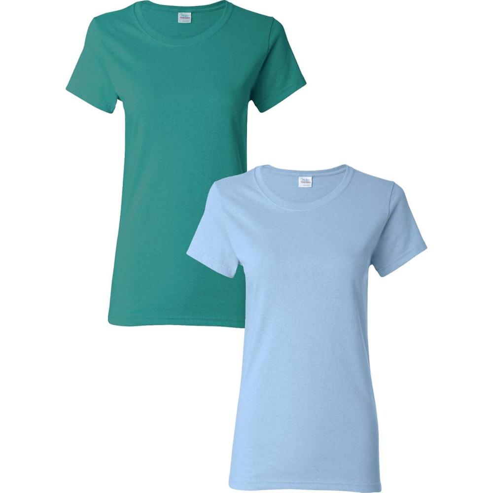 imageGildan Womens Heavy Cotton TShirt Style G5000L 2PackTropicalLightblue