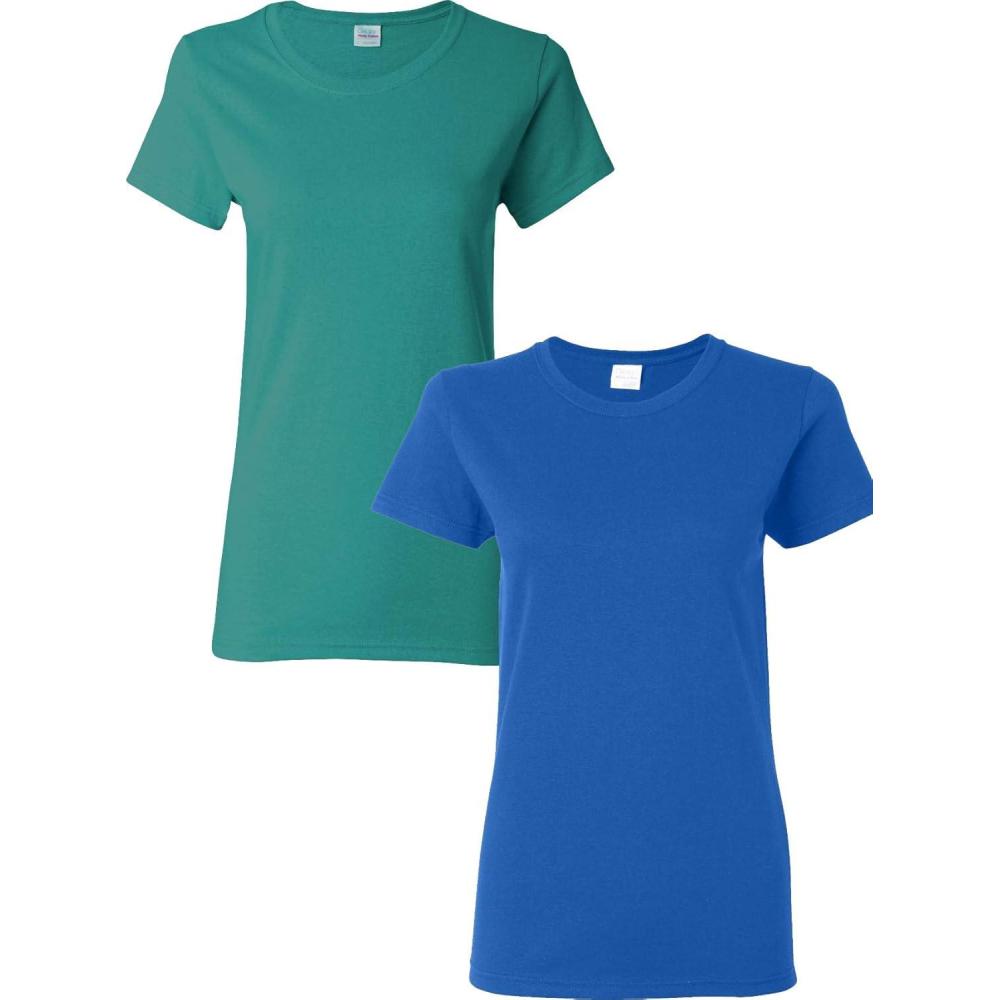 imageGildan Womens Heavy Cotton TShirt Style G5000L 2PackTropicalRoyal