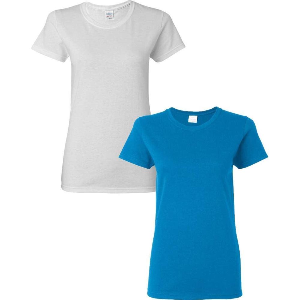 imageGildan Womens Heavy Cotton TShirt Style G5000L 2PackWhiteSapphire