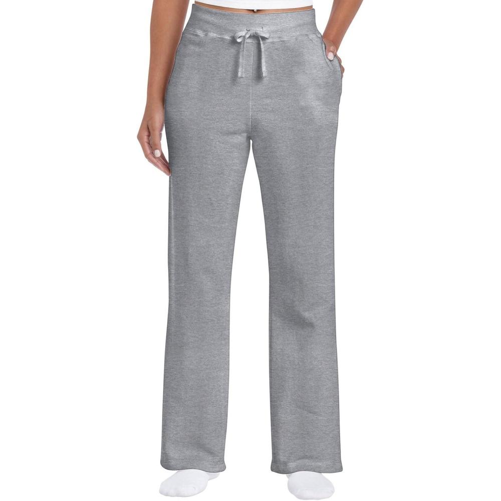 imageGildan Womens Open Bottom SweatpantsSport Grey